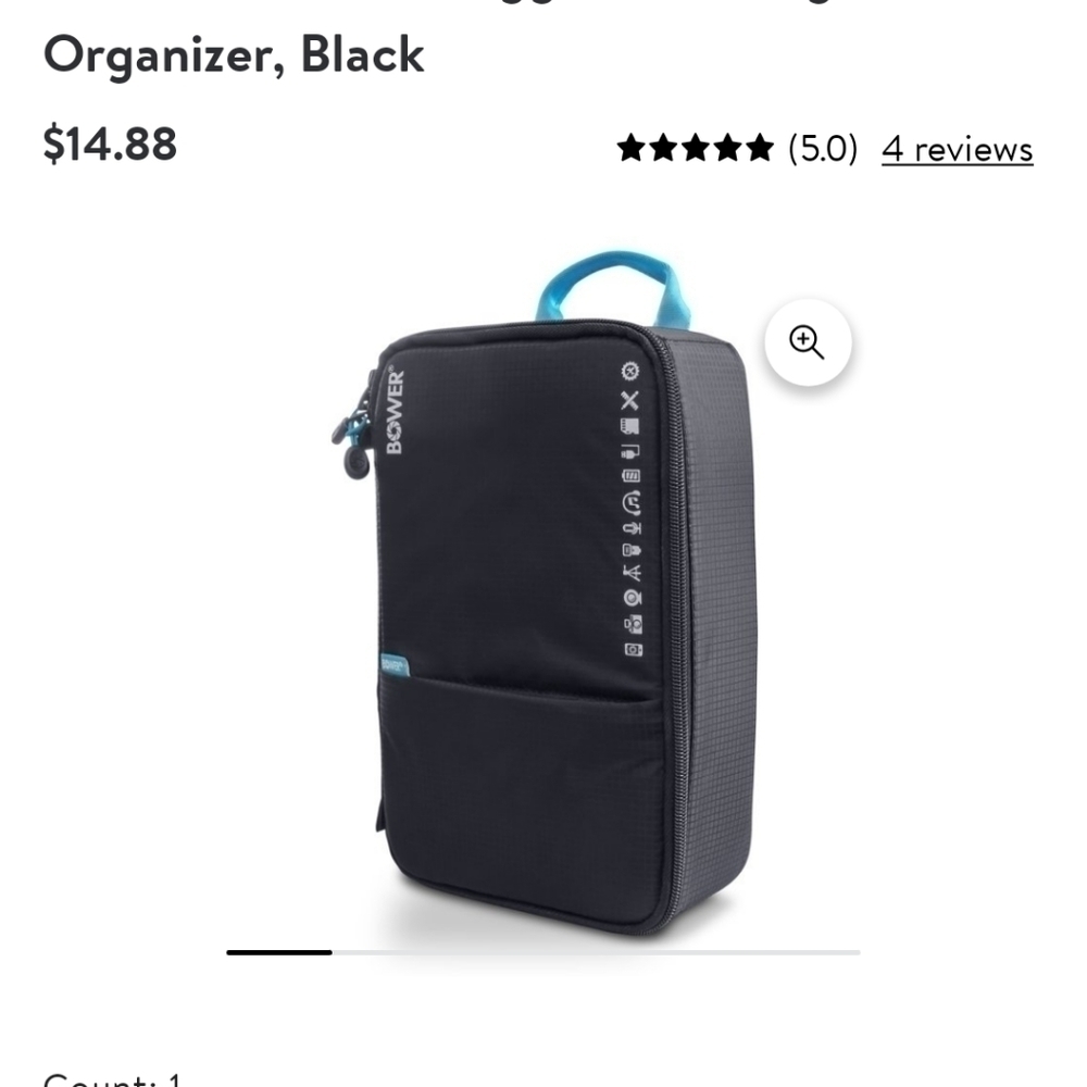 NWT Vlogger gear bag versatile size 6.5 by 10.5 by 39 lawn